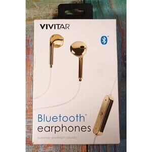 Vivitar Bluetooth Earphones - Gold